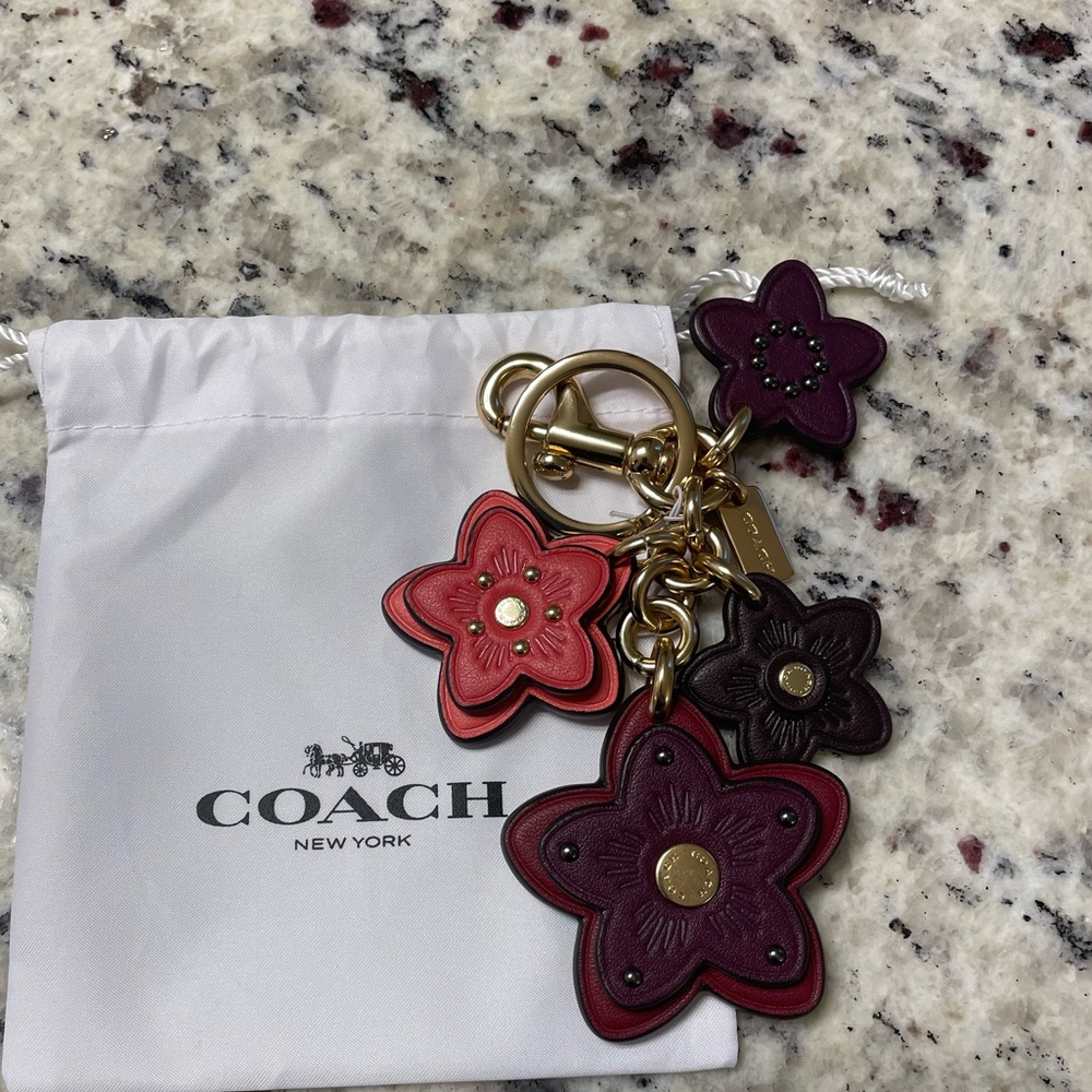 Coach wildflower mix bag charm - Oxblood